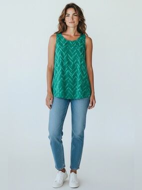 The North Face Casual Tank Top // Green // XL